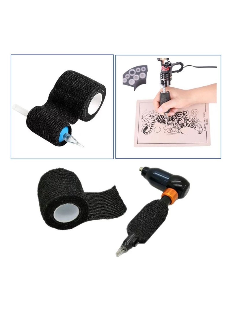 10 Black Tattoo Grip Bandage Cover Wraps Tapes Nonwoven Waterproof Self Adhesive Finger Protection Tattoo Accessories - Image 2