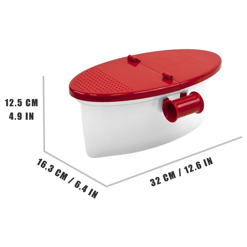 Time Roaming Versatile Microwave Pasta Boat, Sturdy Food Grade Heat Resistant PP Material, Pasta Cooker Vegetable Steamer Boat Strainer, Massive Capacity Up To 5 Pounds - Image 2