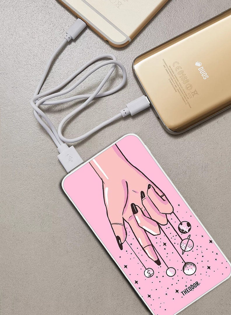 Theodor 10,000 mAh Super Fast Charging Ultra Compact Power Bank with Quick Charge & Power Delivery, Portable Charger For iPhone and Android Planets Imagination - Image 2