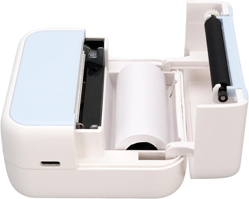 Luocute Portable Thermal Printer, Compact Inkless BT Printing Machine with 5 Rolls Paper, Inkless Sticker Maker Machine Pocket Instanting Print for Study Notes Label Sticker Barcode - Image 3