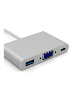 NIBEMINENT USB-C To HDMI VGA Adapter Silver  - Image 2