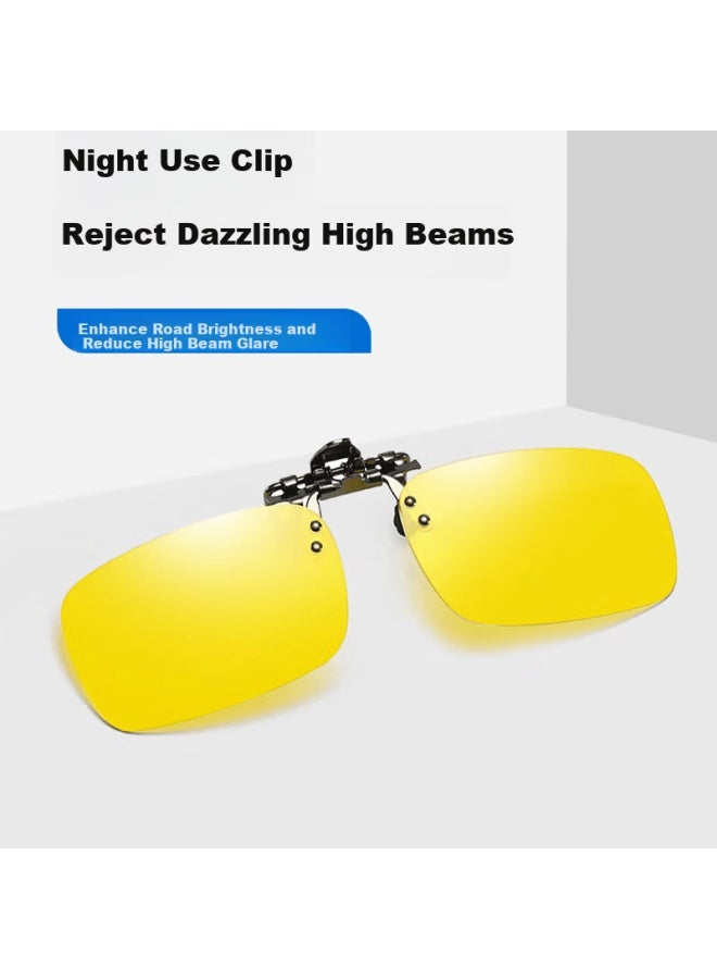 Lovedru Lafudr Polarized Prescription Sungl Clip-on Anti-glare Night Vision Driving Gl Day And Night Dual-use Prescription Frame Uni Daily Sunshade + Night Brightening And Enhancing Hd Polarized - Image 3