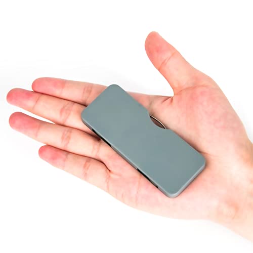 REAVEE Ultra Thin Armless Reading Glasses for Men Women, No Temple Pinch Nose Clip on Readers Small Pocket with Mini Portable Case, Grey +1.5 - Image 5