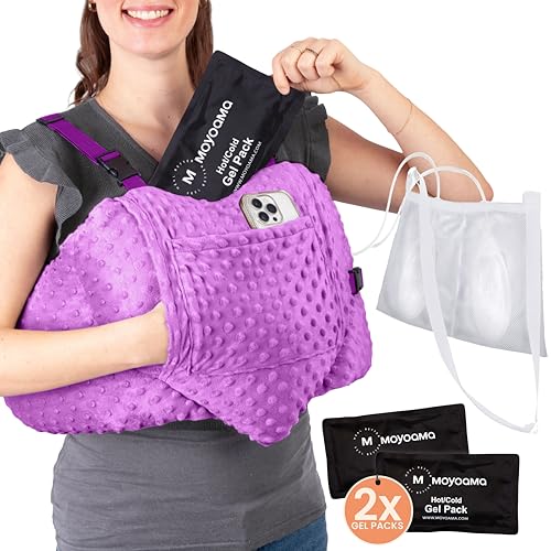 MOYOAMA Post Mastectomy Pillow Heart 4 Pcs Protective Set Cozy Hand Muff 5 Builtin Pockets Breast Surgery Must HavesBreast Reduction Recovery Supplies Breast AugmentationPost Op Essentials - Image 1