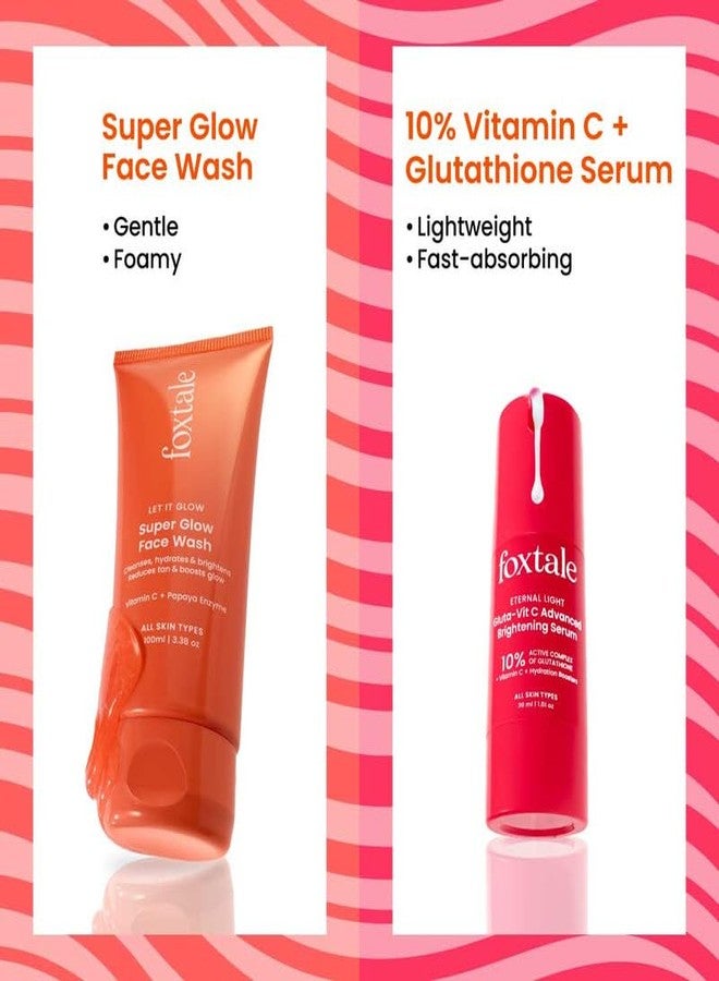 Foxtale Double Glow Duo | Super Glow Face Wash (100ml) + Eternal Light 10% Vitamin C + Glutathione Serum | Fades tan, brightens skin & boosts glow | For all skin types - Image 5