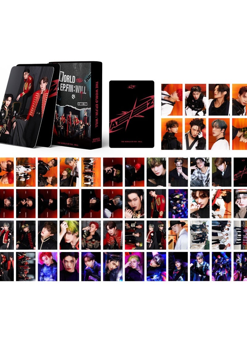 NIBEMINENT 55 Pcs Kpop ATEEZ THE WORLD EP.FIN WILL Lomo Cards Card For Fans Collection Gifts - Image 1