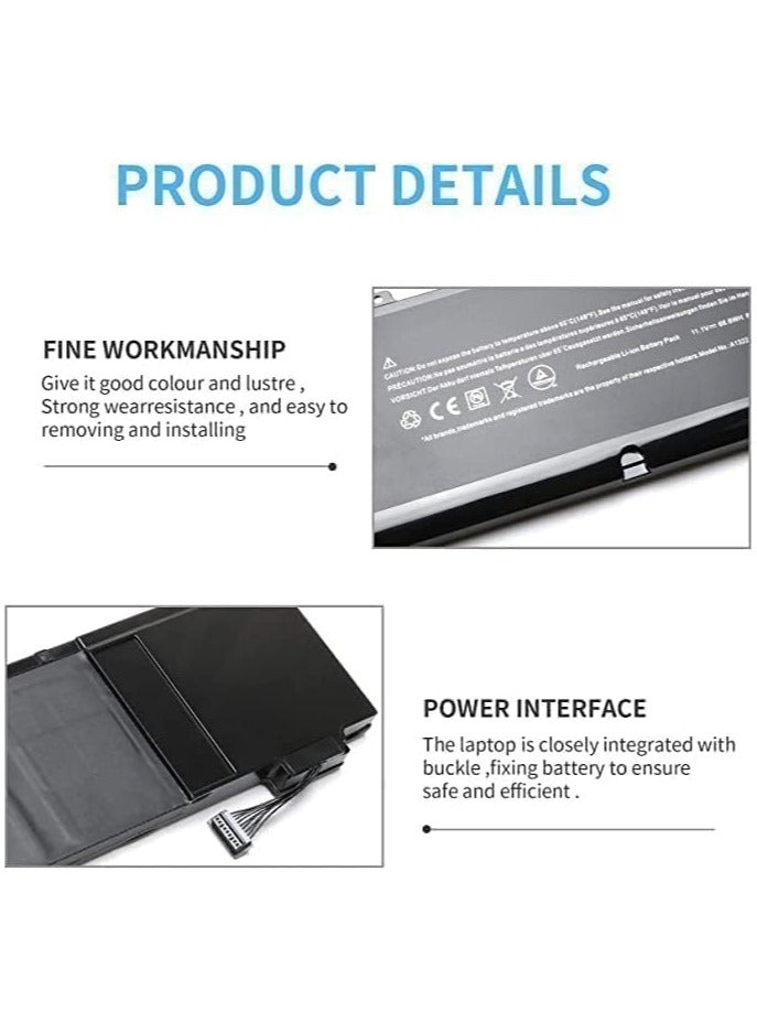 A1322 A1278 Premium Replacement Battery for Apple Macbook Pro 13" (Mid-2009,Mid-2010,Early-2011 to Late-2011,Mid-2012) MB990LL/A MB991LL/A MC374LL/A MC374LL/A MC375LL/A MC700LL/A - Image 3