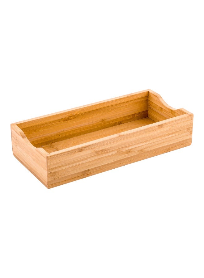 Restaurantware 9.5 x 4.25 x 2 Inch Flat Napkin Holder, 1 Rectangle Wooden Napkin Holder - For Kitchen Tables or Countertops, Sturdy, Natural Bamboo Kitchen Napkin Holder, Dining Room Decor - Image 1