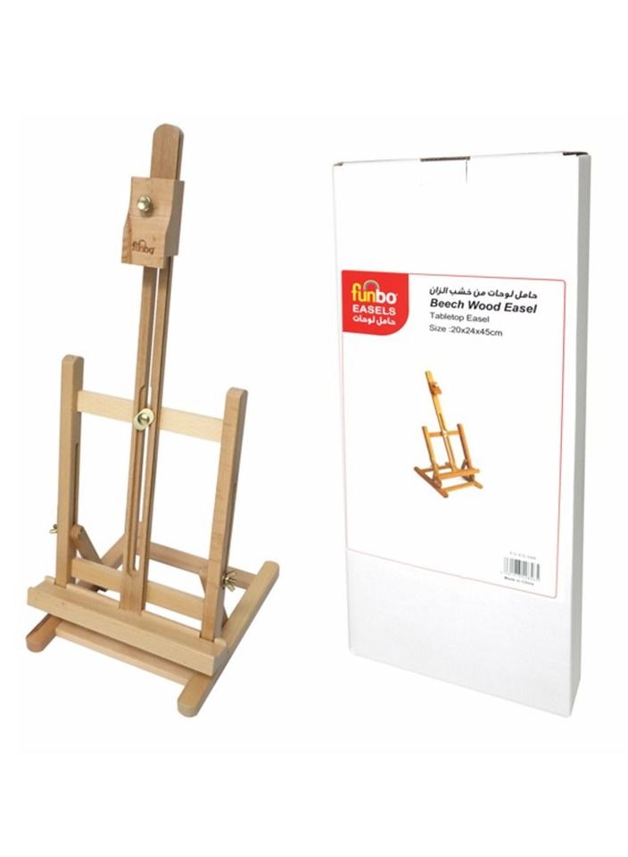 Funbo Beech Wood Table TopPainting Easel Size 20x24x45cm - Image 1