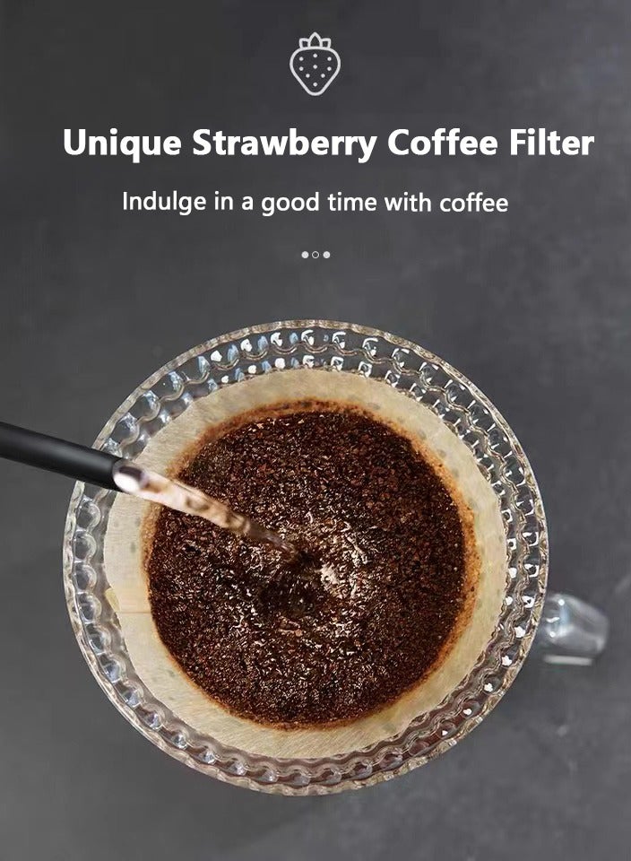 V60 Manual Coffee Dripper With Pour Over Coffee Filter Wooden Base