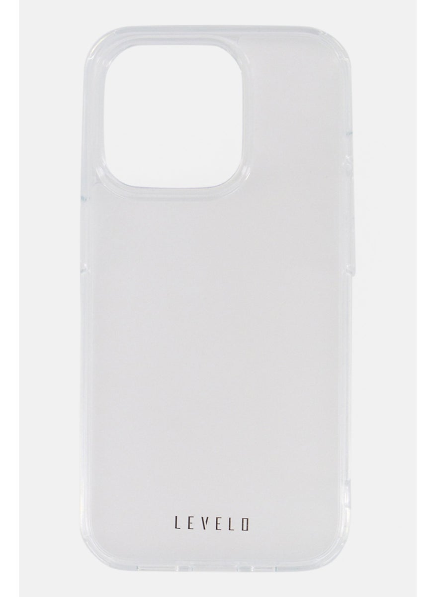 LEVELO iPhone  15 Pro Lucu Matte Back Case, Transparent  - Image 1