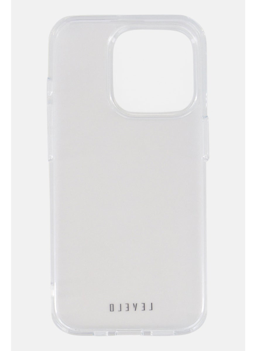 LEVELO iPhone  15 Pro Lucu Matte Back Case, Transparent  - Image 3