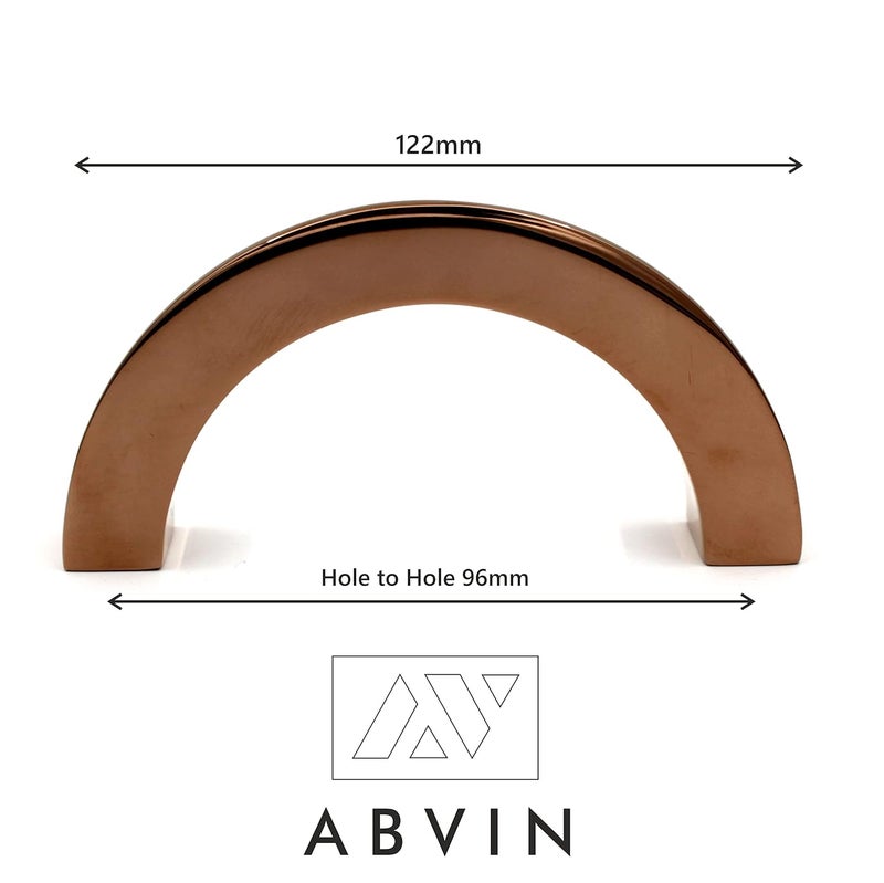 ABVIN 48 Semi Circle PVD Rosegold Unique Cabinet Beautiful Drawer Knobs Decorative Dresser Drawer Pulls Home Kitchen Decor 1 Half Piece - Image 3
