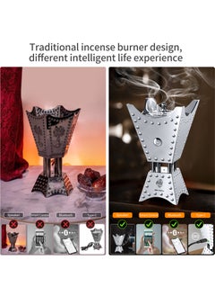 Oud Bukhoor Metal Electric Incense Burner Aromatherapy Decoration Style Electric Censer Silver  - Image 3