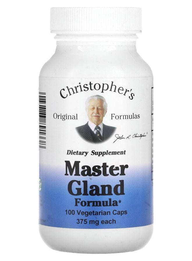 Christopher's Original Formulas صيغة الغدة الرئيسية 375 ملغ 100 كبسولة نباتية - Image 1