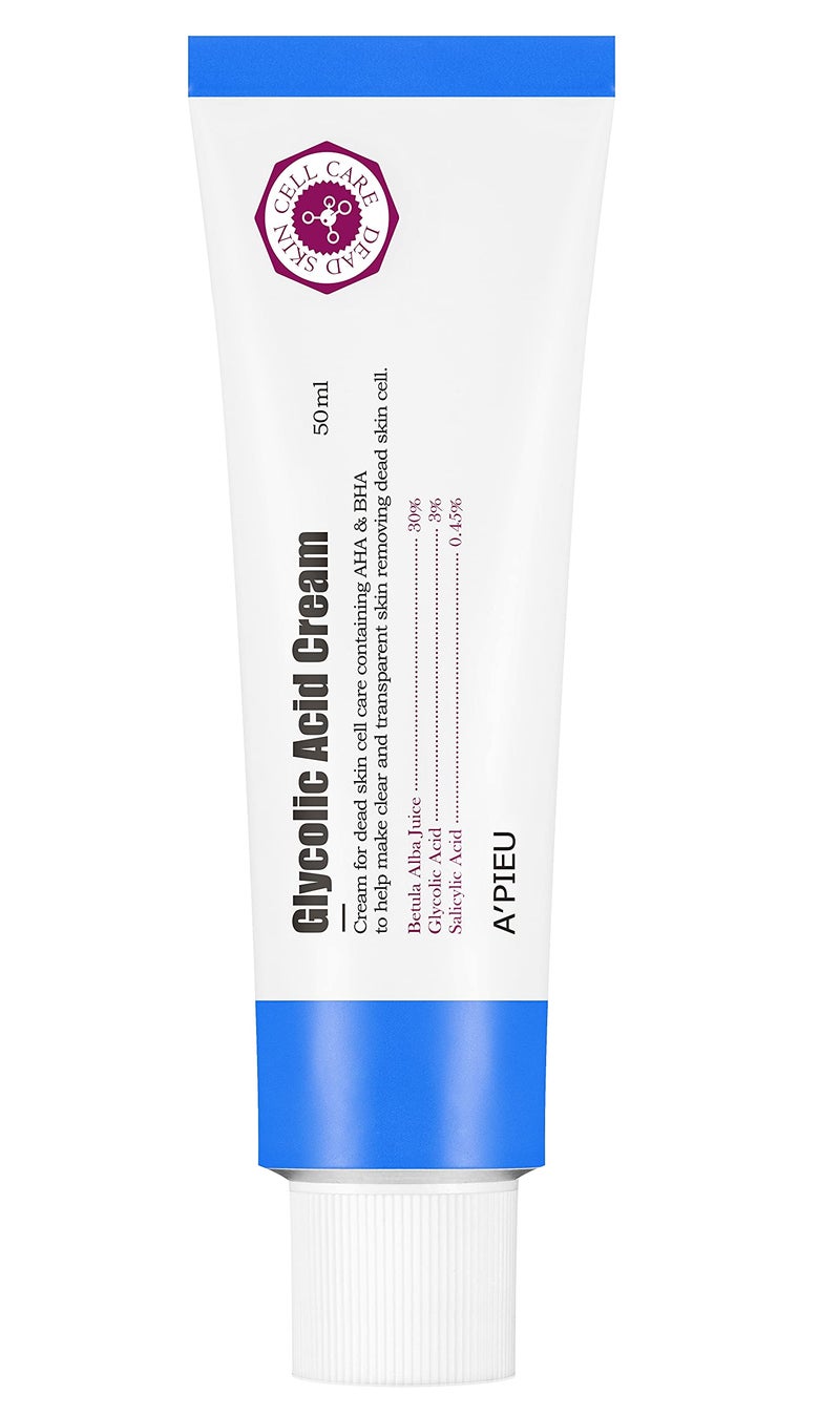 A'Pieu Aâ€™PIEU Glycolic Acid Cream 1.69 fl oz - AHA BHA Exfoliating Moisturizer with Glycolic & Salicylic Acid | Hydrating Daily Peeling Gel Cream for Smooth, and Clear Skin. Korean Skincare - Image 1