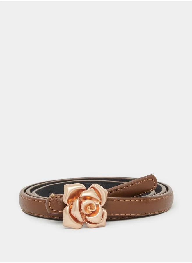 ستايلي Styli Floral Metal Buckle Belt
