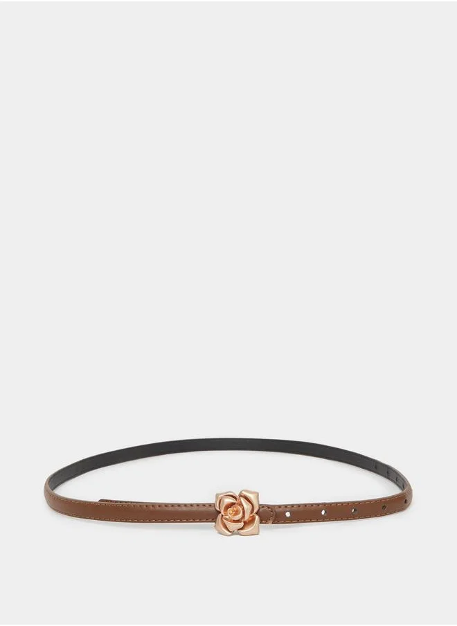 ستايلي Styli Floral Metal Buckle Belt