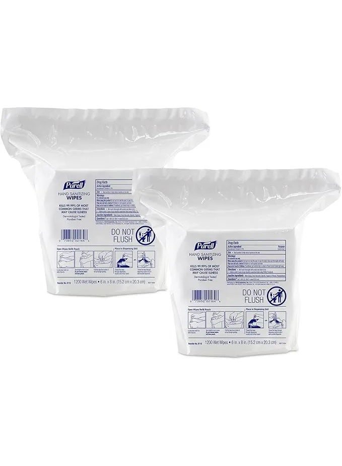PURELL sanitizing wipes 1200 count refill bag for wall mounted dispenser - Image 1