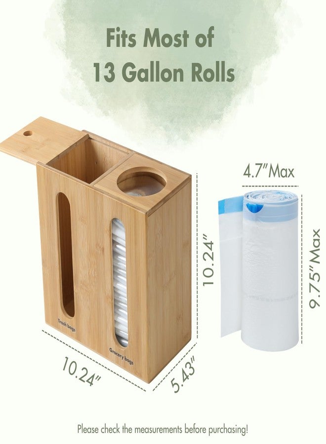 GOBAM Trash Bag Dispenser & Grocery Bag Holder, Large Capacity Plastic Bag Organizer with 3 Installation Options, Trash Bag Holder for Cabinet Door, Under Sink, Wall Mount-Ideal for Kitchen Organizer - Image 2