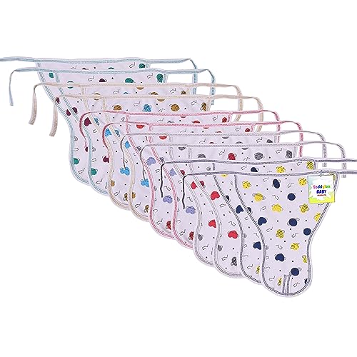 Toddylon Baby Products New Born Baby Clothes | Cloth Diapers | Langots | Nappies | Cotton | Reusable | Washable | Nappy (0-6 Months, Pack of 10) - Image 2