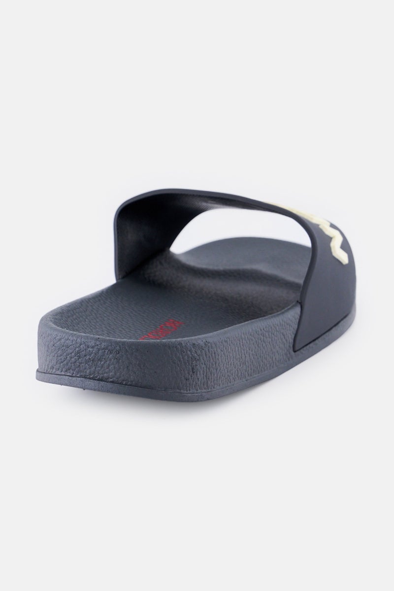 Nordland Men Brand Logo Slip On Slides, Dark Grey  - Image 3