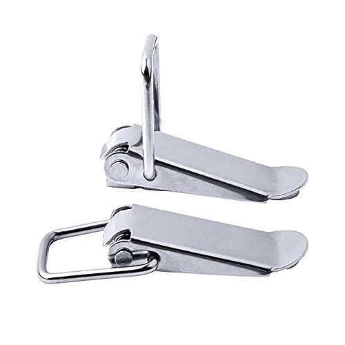 AUHOKY 12Pcs Stainless Steel Spring Loaded Toggle Latches with 48Pcs Mounting Screws, AUHOKY Case Box Chest Trunk Latch Catches Hasps Clamps (72mm Overall Length) - Image 5