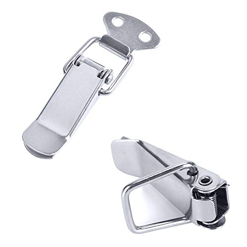 AUHOKY 12Pcs Stainless Steel Spring Loaded Toggle Latches with 48Pcs Mounting Screws, AUHOKY Case Box Chest Trunk Latch Catches Hasps Clamps (72mm Overall Length) - Image 2