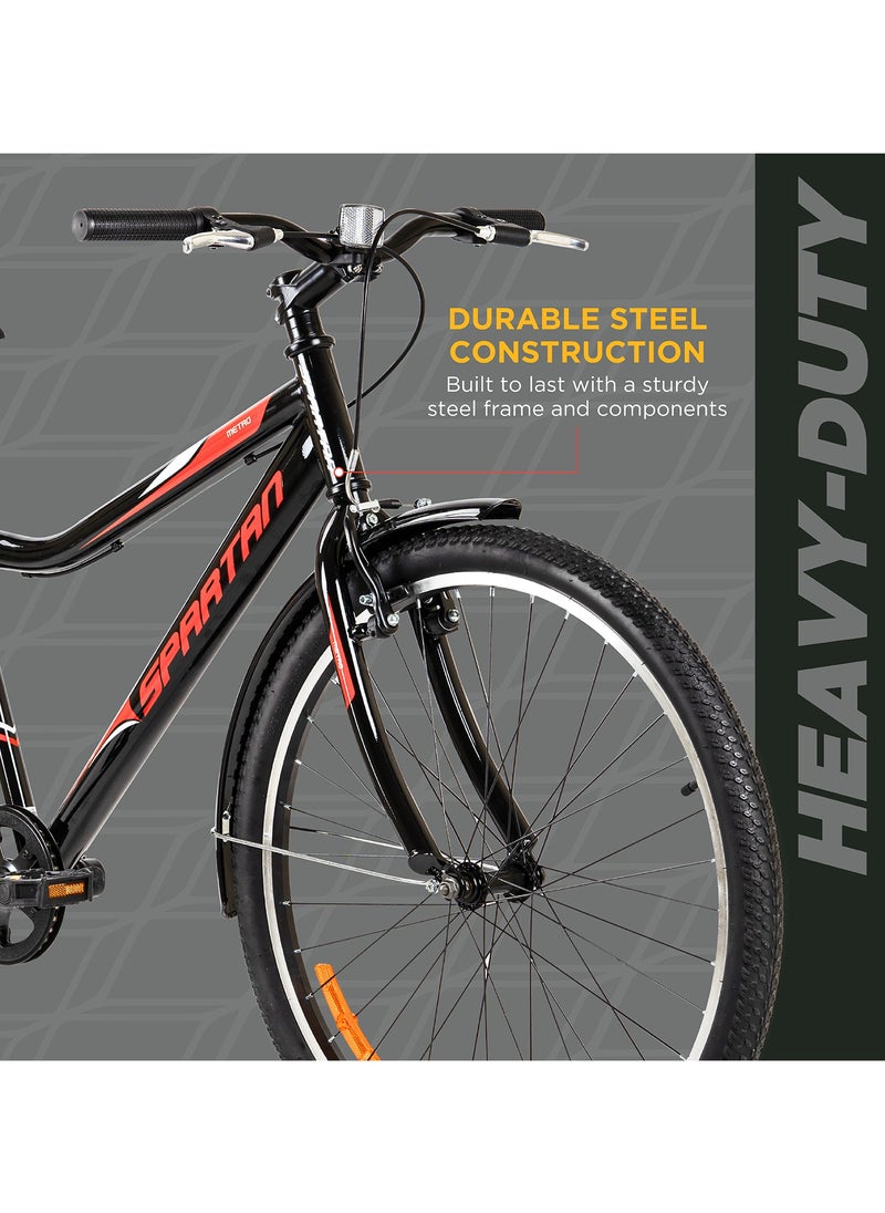 Spartan Spartan 26" Metro Bicycle Commuter - Black Red  - Image 4