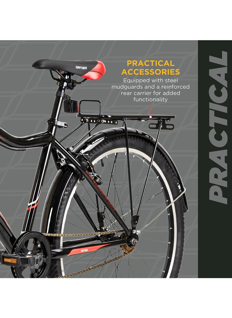 Spartan - Spartan 26" Metro Bicycle Commuter - Black Red - Image 1