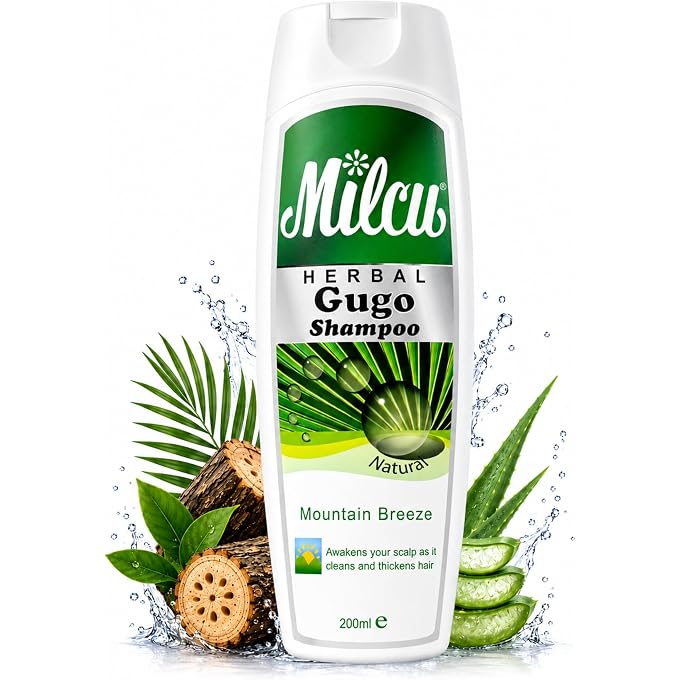 Milcu Gugo Herbal Shampoo with Natural Gugo Bark & Aloe Vera, Volumizing Shampoo for Fine & Thinning Hair, Daily Scalp Cleansing, Helps Promote Fuller-Looking Hair, Mountain Breeze, 6.76 fl oz - Image 1