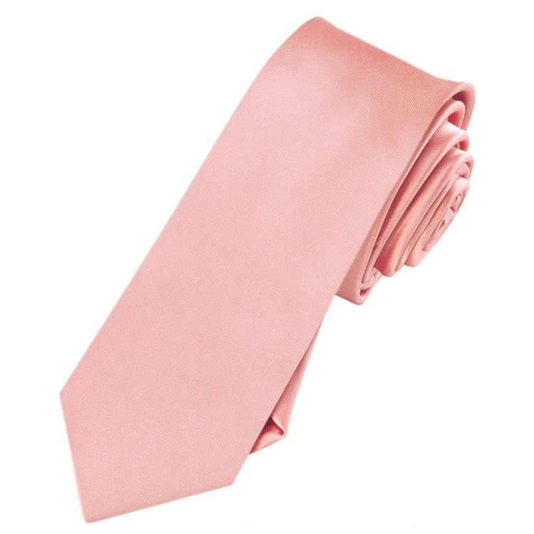 Osking Ties Men's Solid Satin Casual Formal Plain Narror Neck Tie 2.5 Inch Wide Length-58 Inch (Free Size) - Image 1
