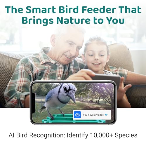 WuzuTech Happy Birdy Smart Bird Feeder with Camera 25K HD Video Wild Bird Feeder with Wall Mount Pole Strap Kit Free AI App IDs 10K Birds Solar Power Panels Infrared Night Vision Weatherproof IP67 - Image 3