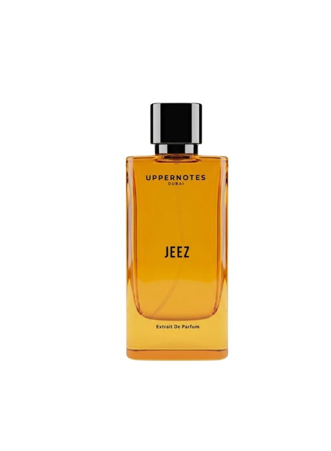 UpperNotes Jeez Extrait De Parfum Unisex 80ml | Saffron Oud Bulgarian Rose Amber Tonka | Ultra Sweet Arabian Long Lasting Fragrance UAE - Image 5