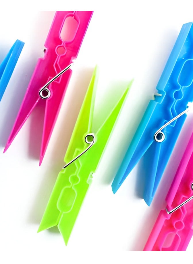 48PCS Colorful Plastic Clothespins, Powerful Clothes Pegs, Windproof Laundry Pegs  - Image 5