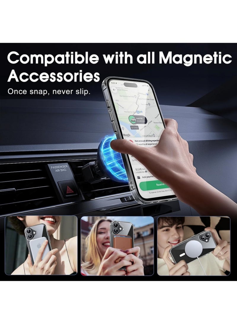 اووكاي جراب شفاف لهاتف iPhone 17، [متوافق مع Magsafe] [مضاد للاصفرار] [حماية من الدرجة العسكرية] جراب هاتف مغناطيسي مقاوم للصدمات لهاتف iPhone 17، شفاف - Image 2