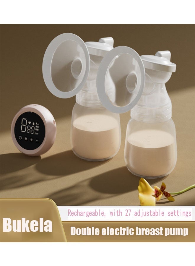 Bukela Electric Double Breast Pump with Lactation Function Wearable Hands Free Electric Automatic Breastfeeding Breast Pump - Image 1