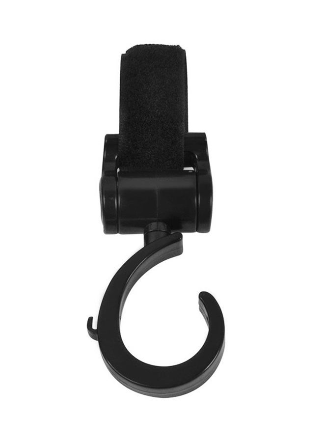 أوتاد مجموعة خطافات مريحة قابلة للدوران بزاوية 360 درجة ومتعددة الوظائف ومخصصة لعربة الأطفال من قطعتين - لون أسود - Image 4