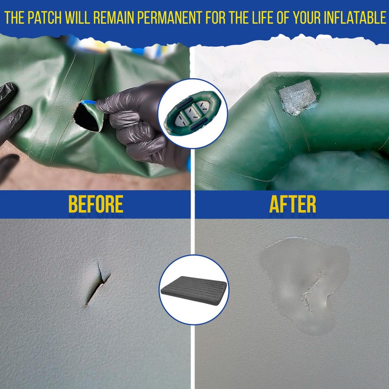 PVC Stitch طقم إصلاح سائل أكوا برو المقاوم للماء لقوارب PVC القابلة للنفخ، والزوارق، وISUPs، وألواح التجديف، وحمامات السباحة فوق الأرض، وحمامات المياه الساخنة، والمعدات تحت الماء (ختم + حبل) - Image 3