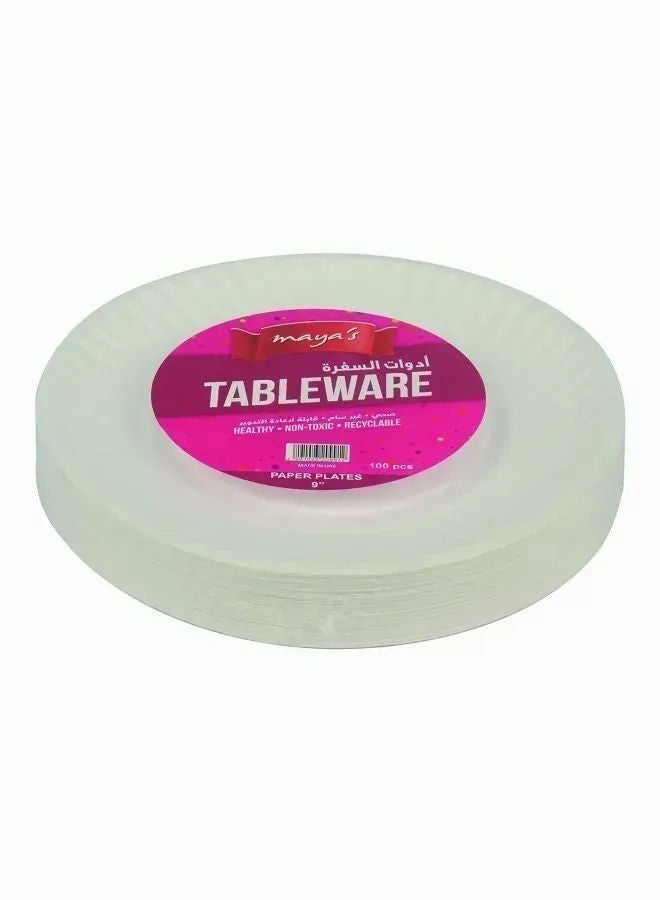 Maya's Paper Plate, 100 Pcs, 100'S 
