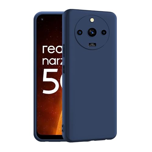 Cedo غطاء خلفي CEDO لهاتف Realme Narzo 60 (5G) | حماية من صدمات الكاميرا وبطانة داخلية من القماش المخملي | غطاء مطاطي ناعم فائق النحافة بمظهر غير لامع (أزرق) - Image 1