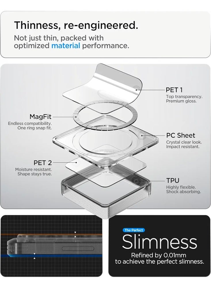 SPIGEN SGP For Samsung Galaxy S26 ULTRA case cover Ultra Hybrid MagFit [MagSafe compatible] (2026) - Clear White - Image 5