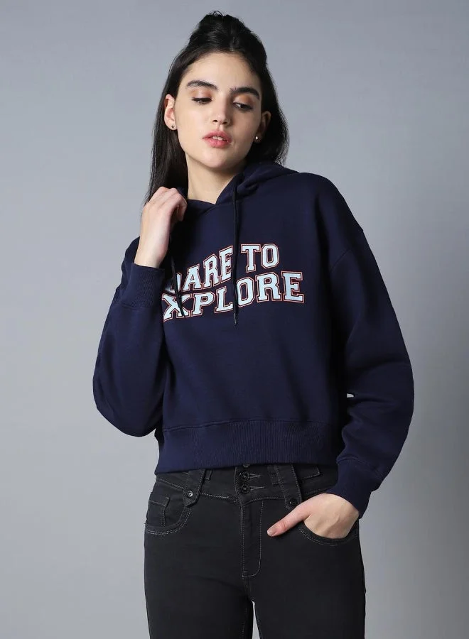 HIGH STAR Navy Women Navy Sweatshirt for Women | Best Price UAE