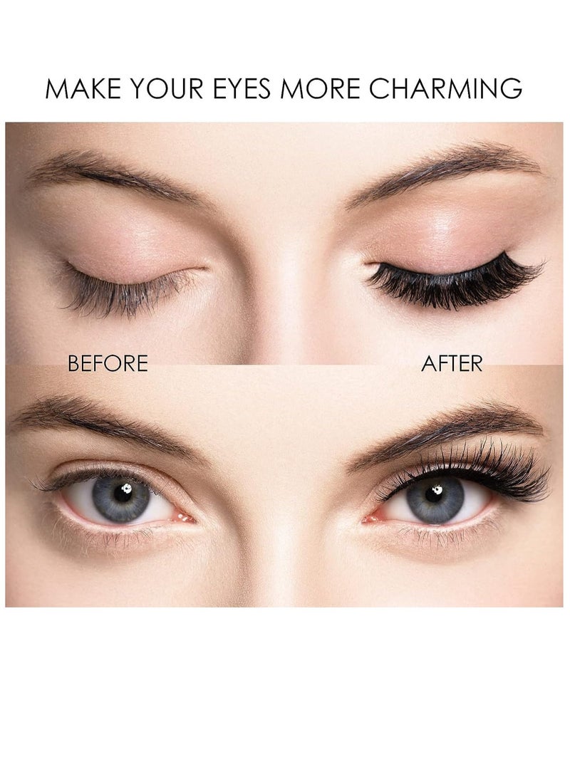 GUDOO Magnetic Eyelashes Reusable Dual Magnetic Lashes without Eyeliner Natural Look Magnetic Eyelashes with Applicator False Eyelashes No Glue Magnetic Lashes (Black UU06) - Image 4