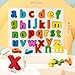 Attmu Alphabet Puzzle Wooden Puzzles for Toddlers ABC Puzzle Shape Alphabet Learning Puzzles Toys with Puzzle Board Letter Blocks for Preschool Girls Boys Lowercase Letter Puzzle - Image 4
