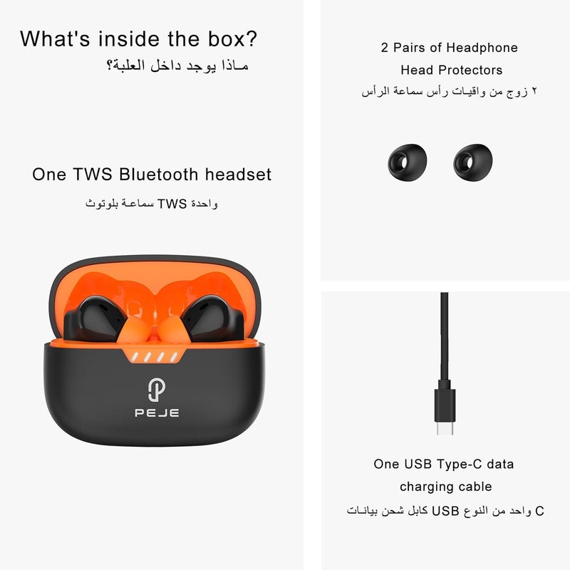 بيجي سماعات أذن لاسلكية L11 – بلوتوث 5.4، إلغاء الضوضاء النشط، باس قوي، 7 ساعات تشغيل، مقاومة للعرق IPX4، شحن سريع عبر USB-C، مكالمات واضحة بالذكاء الاصطناعي مع ميكروفون مزدوج – لاسلكية حقيقية للجيم/الموسيقى/المكالمات. (أبيض) - Image 3