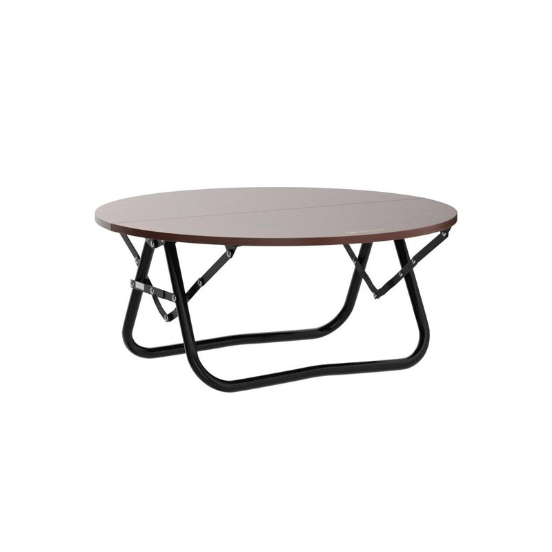 VILLEY Bamboo Round Folding Table, Camping Half-fold Portable Table with Carrying Bag for Indoor & Outdoor Picnic Coffee Barbecue Beach Card Game - Image 4
