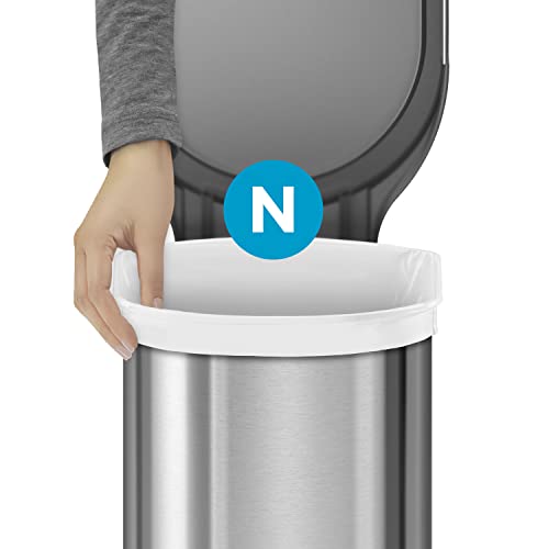 simplehuman Code N 100 Count, Dispenser Pack Custom Fit Liners, Drawstring Trash Bags, 45-50 Liter / 11.9-13.2 Gallon, White - Image 4