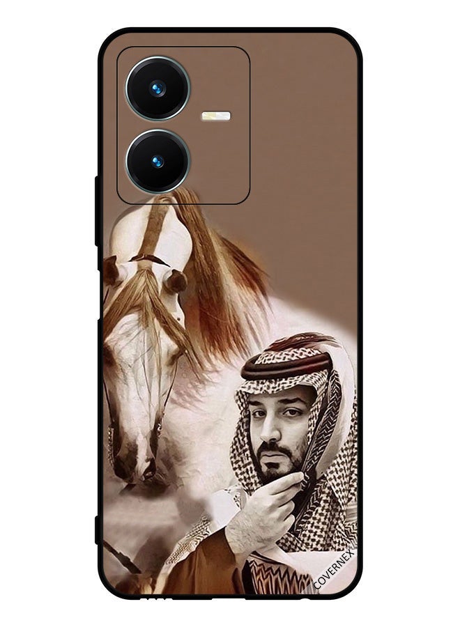 Covernex Protective Case Cover For vivo Y22 Mohammad Bin Salman In Front Of Horse - Image 1