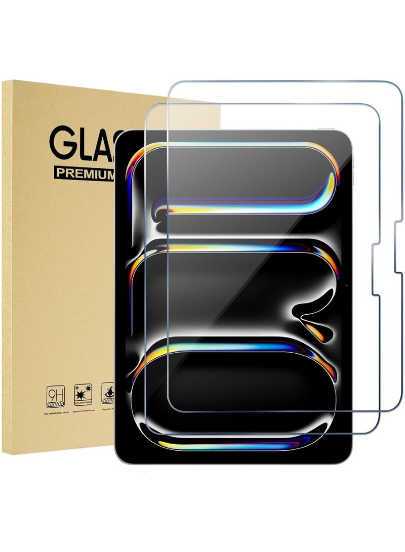 Captaintech Screen Protector for iPad Pro 13 Inch(M4)/ iPad Air 13 Inch(M2) 2024 Tempered Glass Screen Saver Protective Film Guard -2 Pack